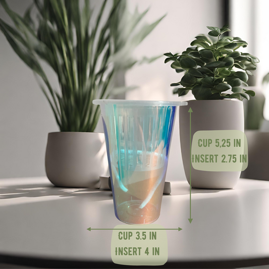 Self-watering pot with Holographic cup for Semi-Hydroponic