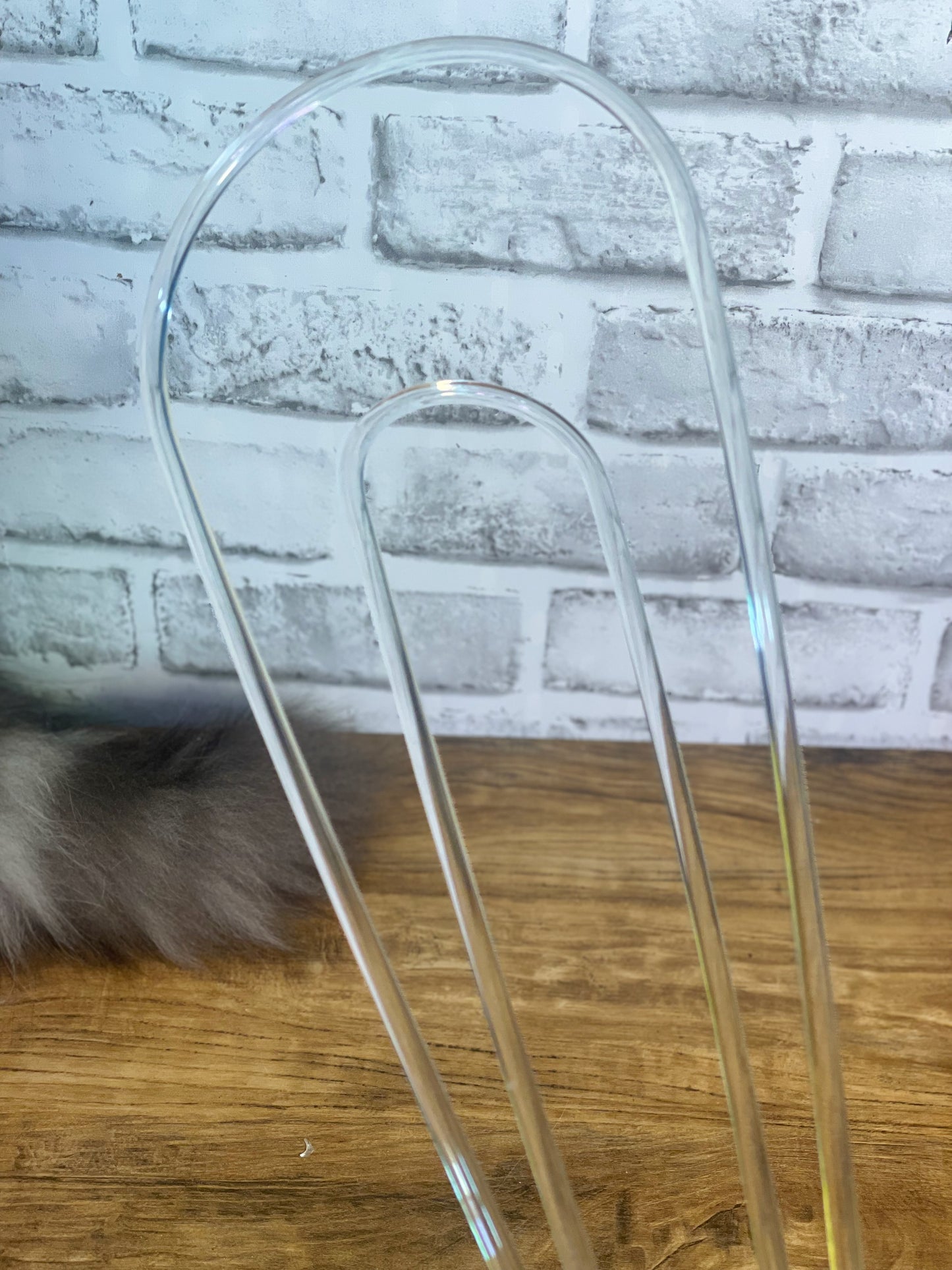 U shape Clear Acrylic trellis for plant & orchid support
