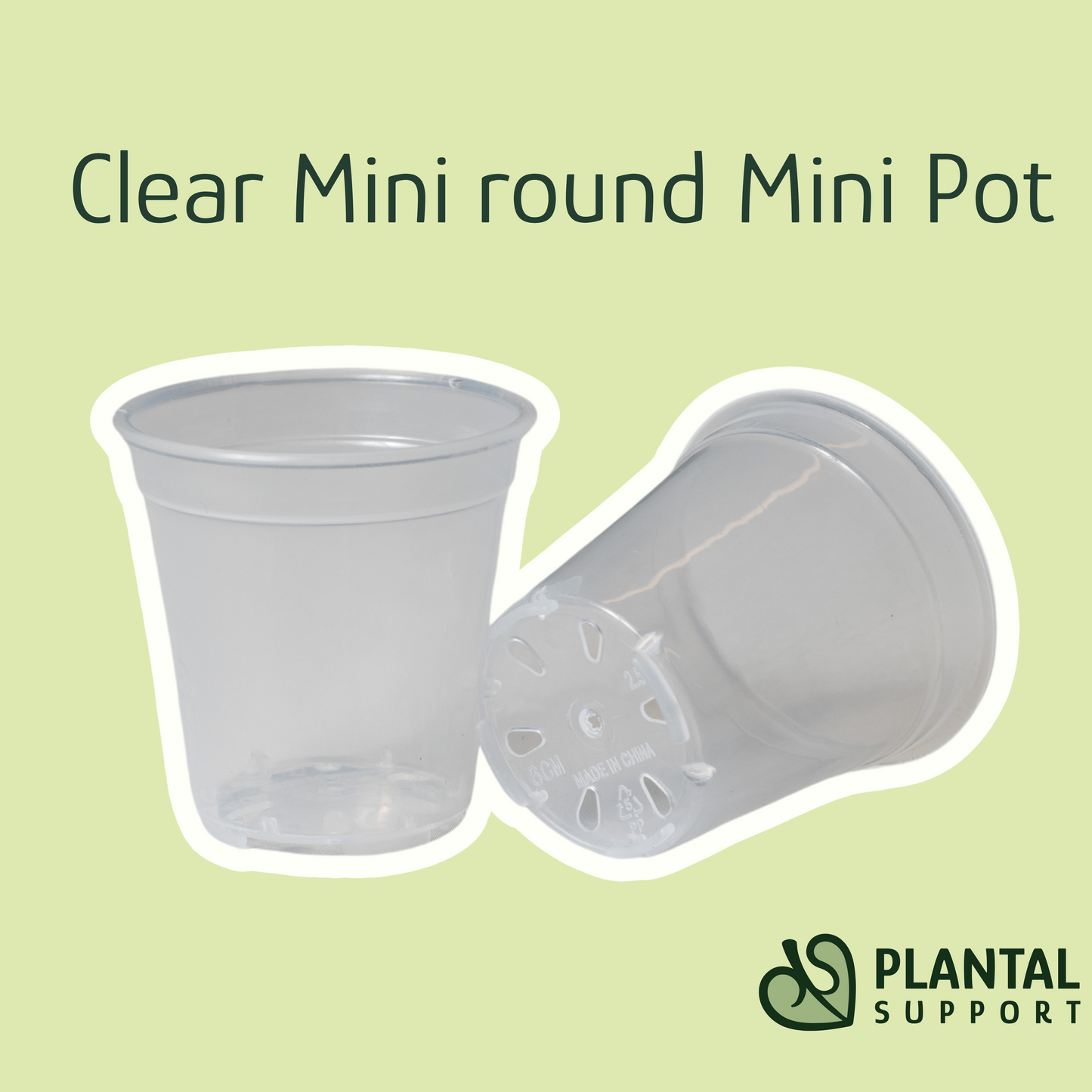 Clear mini round pot