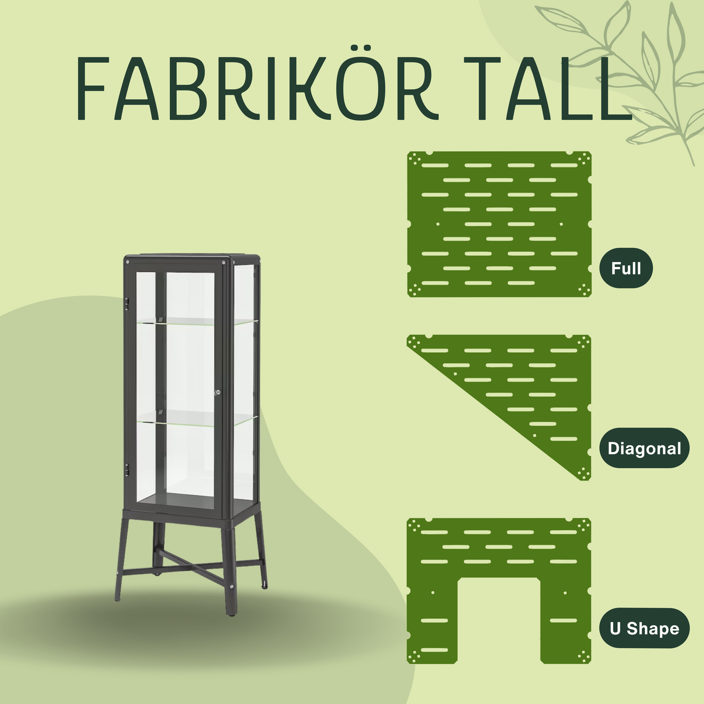 IKEA Fabrikor Tall Greenhouse Cabinet Acrylic Shelf [AS-IS]