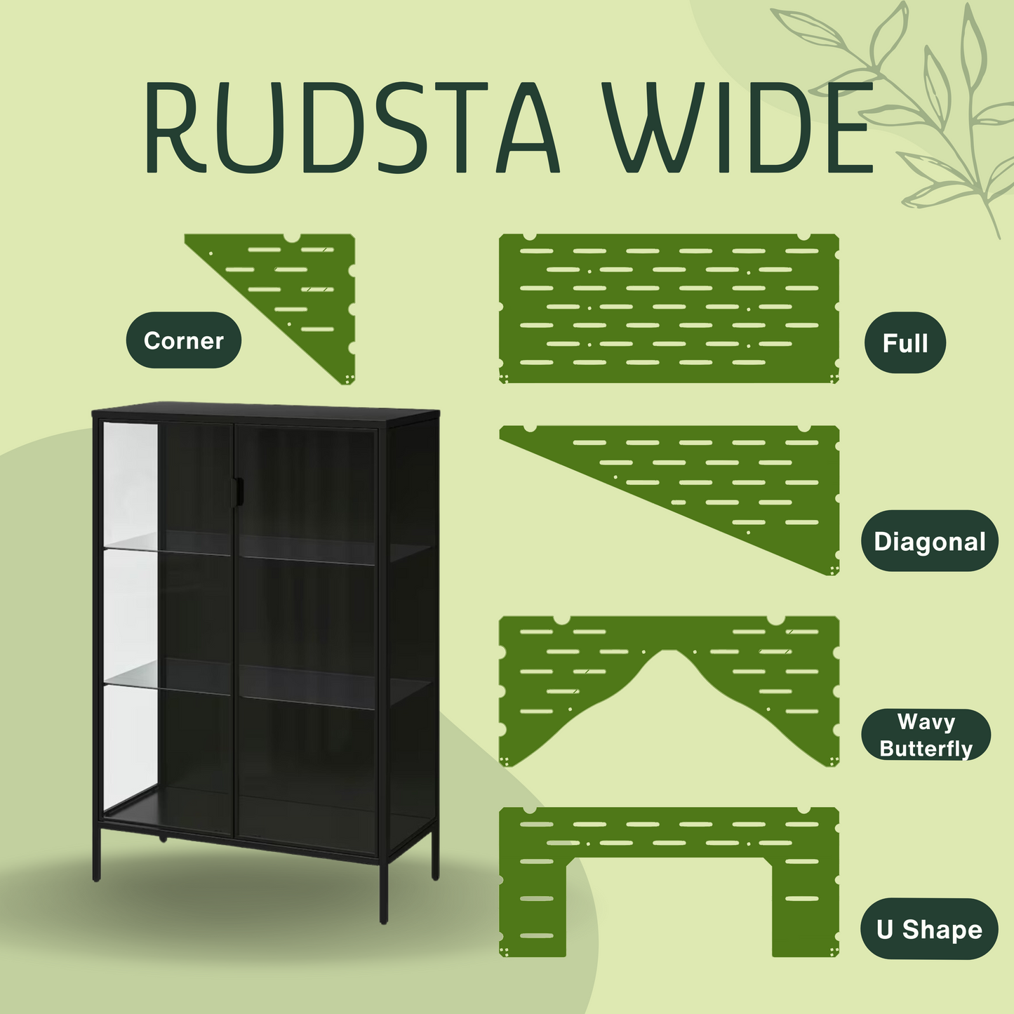 IKEA Rudsta Wide Greenhouse Cabinet Acrylic Shelf [AS-IS]